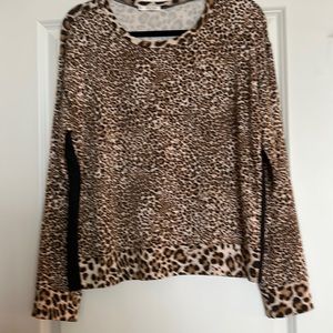 Rachel Roy leopard soft long sleeve top, smoke free home.